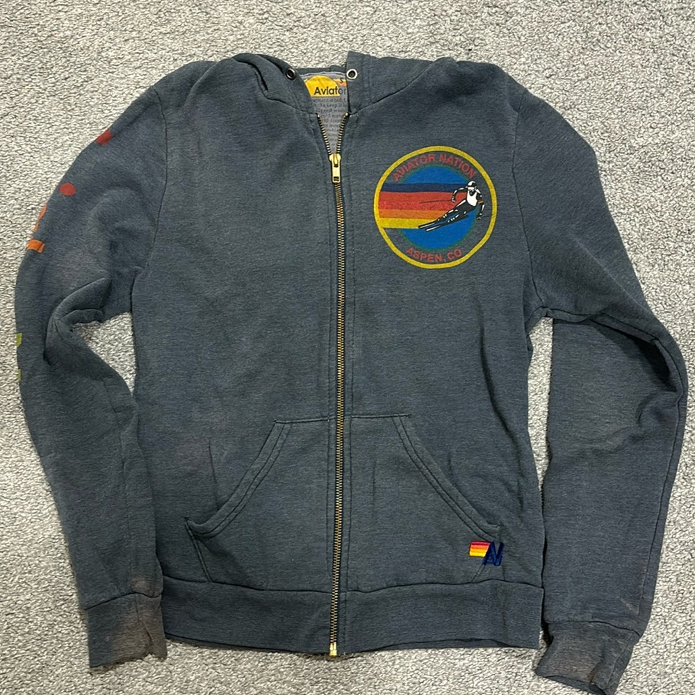aviator nation zip up sweatshirt